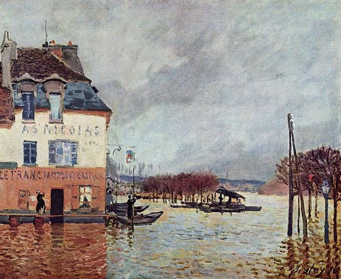 Alfred Sisley uberschwemmung in Port Marly oil painting image